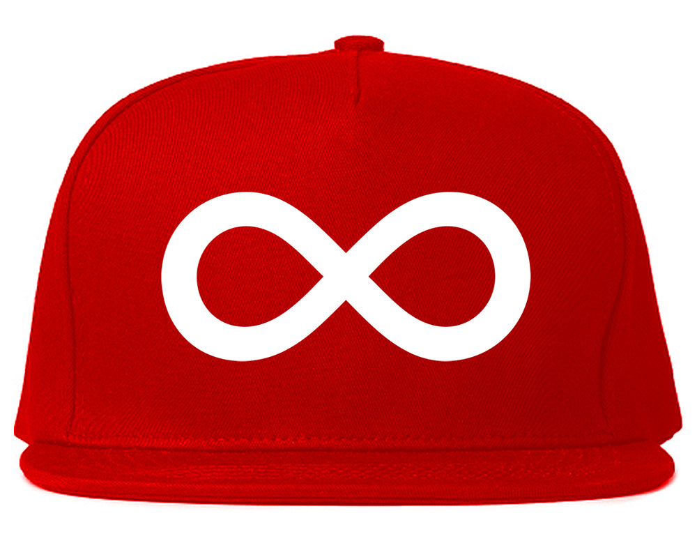 Infinity Symbol Mens Snapback Hat Red