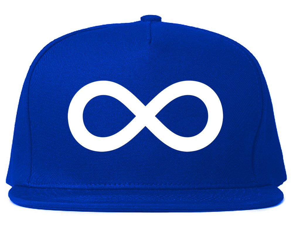 Infinity Symbol Mens Snapback Hat Royal Blue