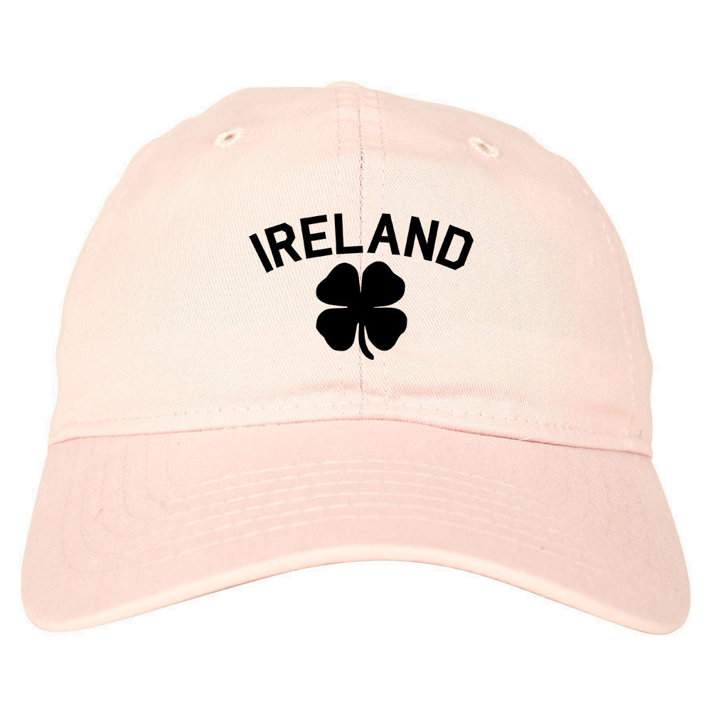 Ireland Shamrock St Paddys Day Mens Dad Hat Baseball Cap Pink