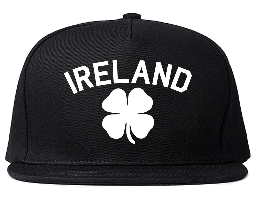 Ireland Shamrock St Paddys Day Mens Snapback Hat Black