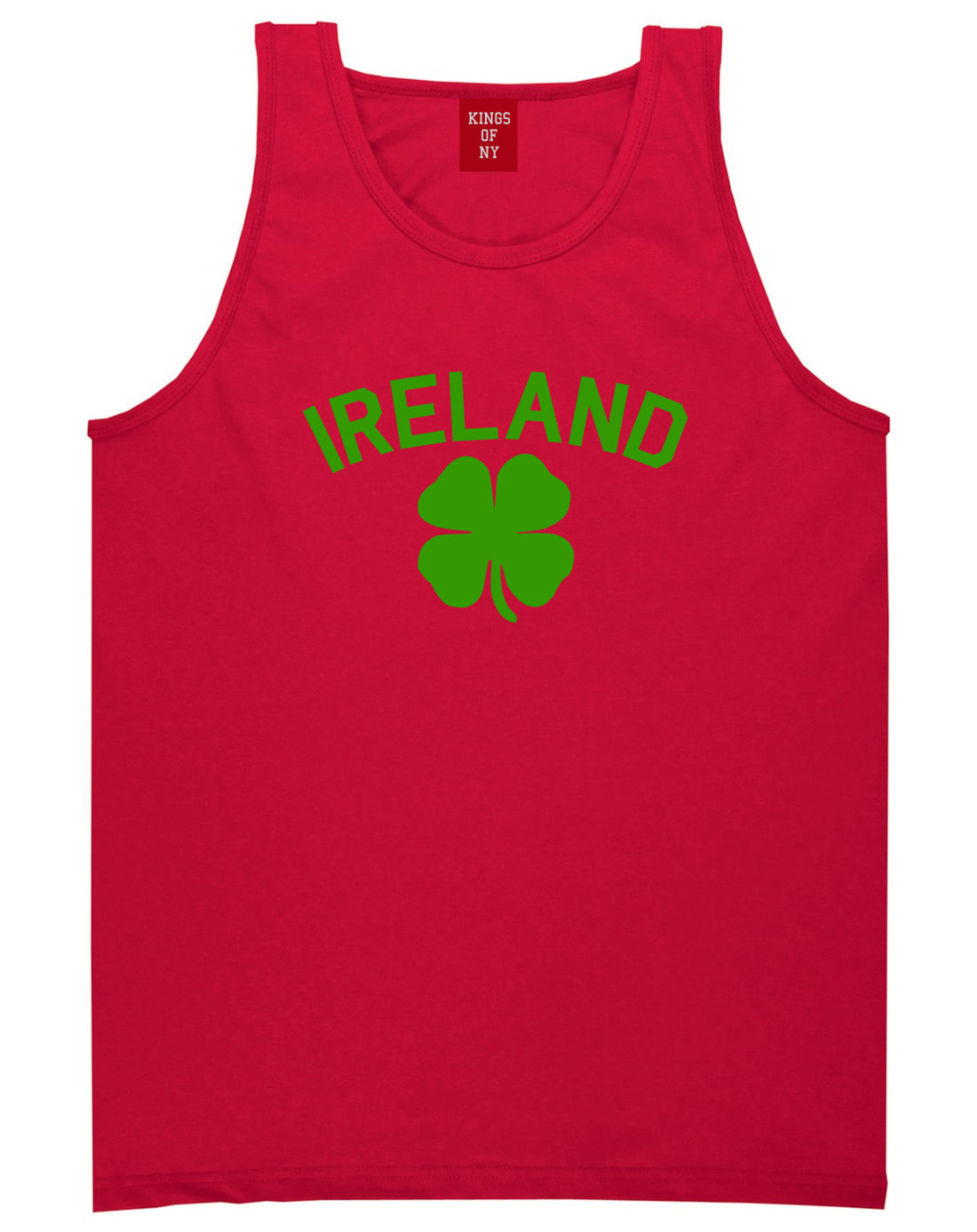 Ireland Shamrock St Paddys Day Mens Tank Top Shirt Red