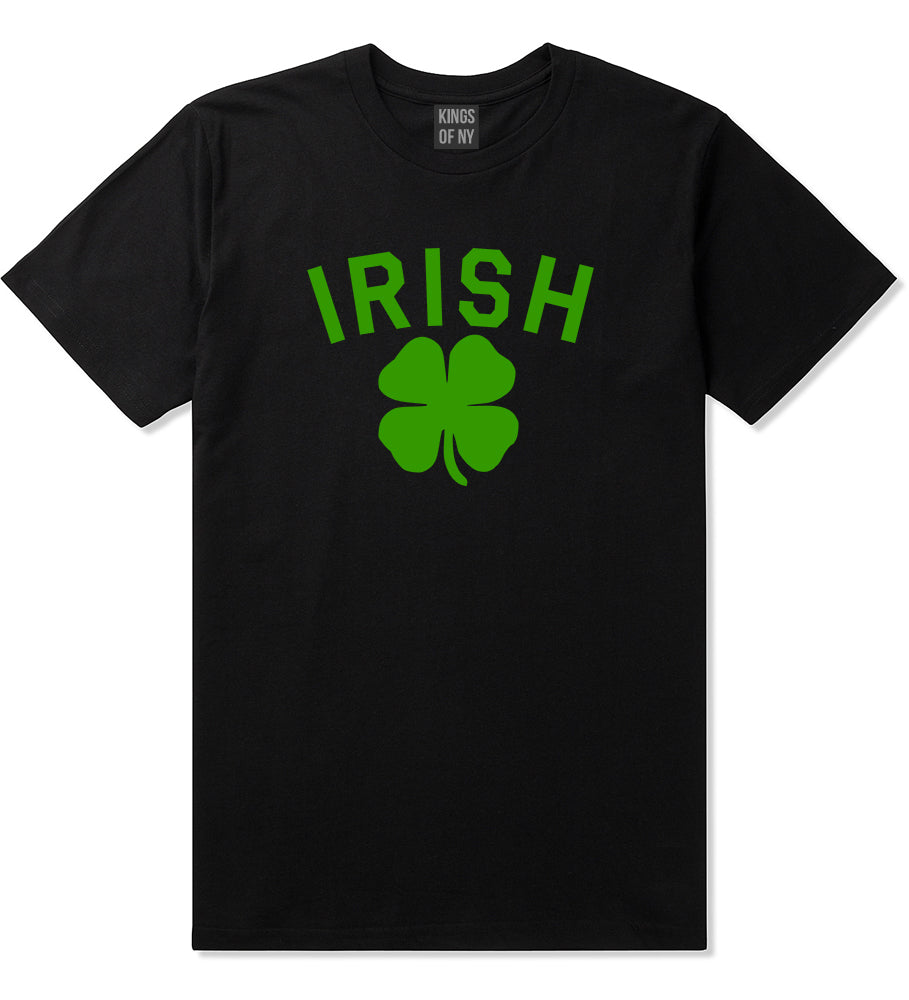 Irish Four Leaf Clover St Patricks Day Mens T Shirt Black
