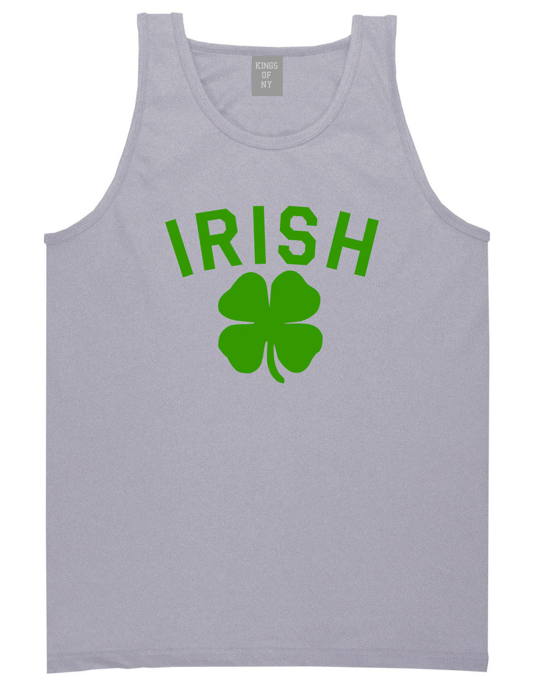 Irish Four Leaf Clover St Patricks Day Mens Tank Top Shirt Grey
