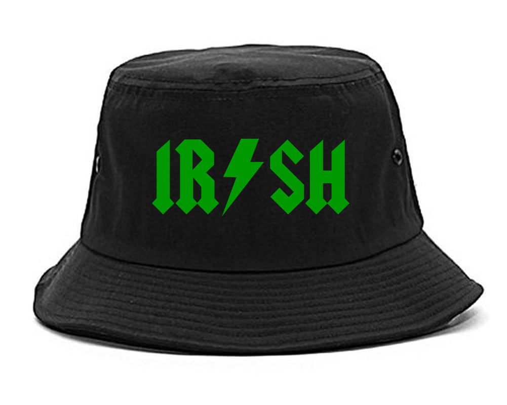 Irish Rockstar Funny Band Logo Mens Bucket Hat Black
