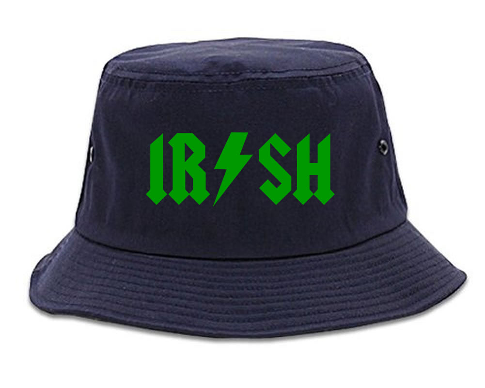 Irish Rockstar Funny Band Logo Mens Bucket Hat Navy Blue