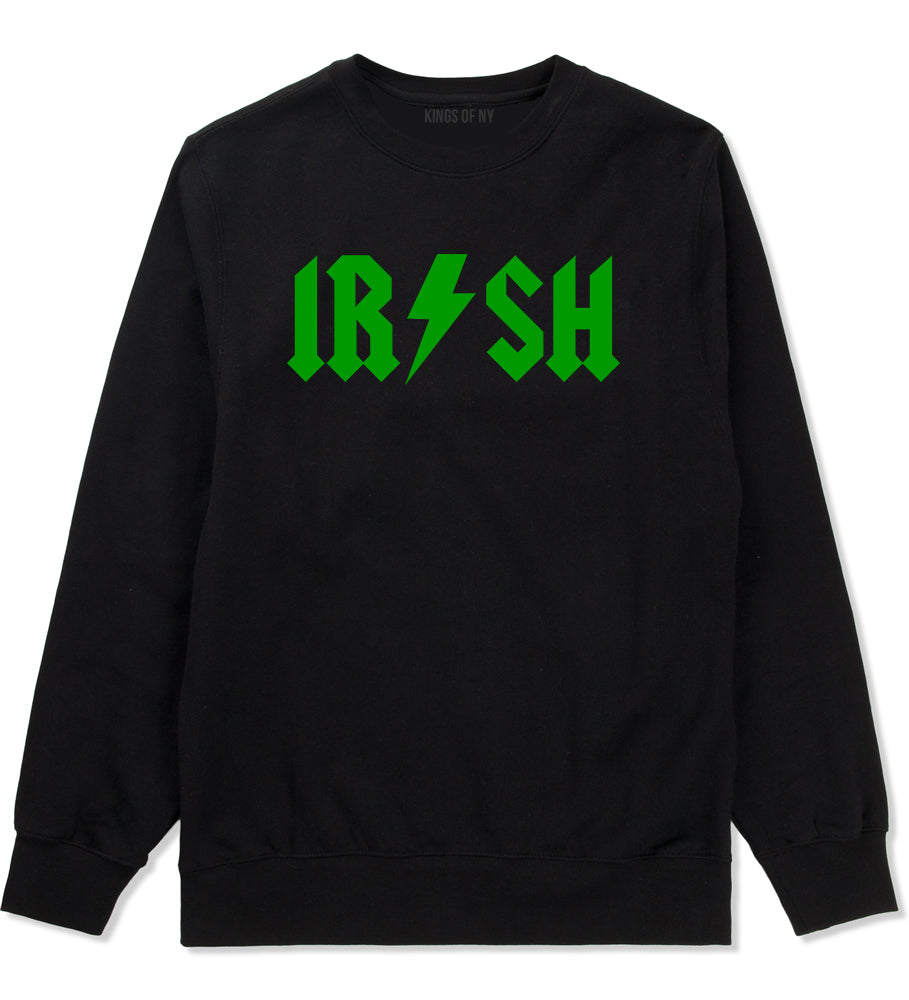 Irish Rockstar Funny Band Logo Mens Crewneck Sweatshirt Black