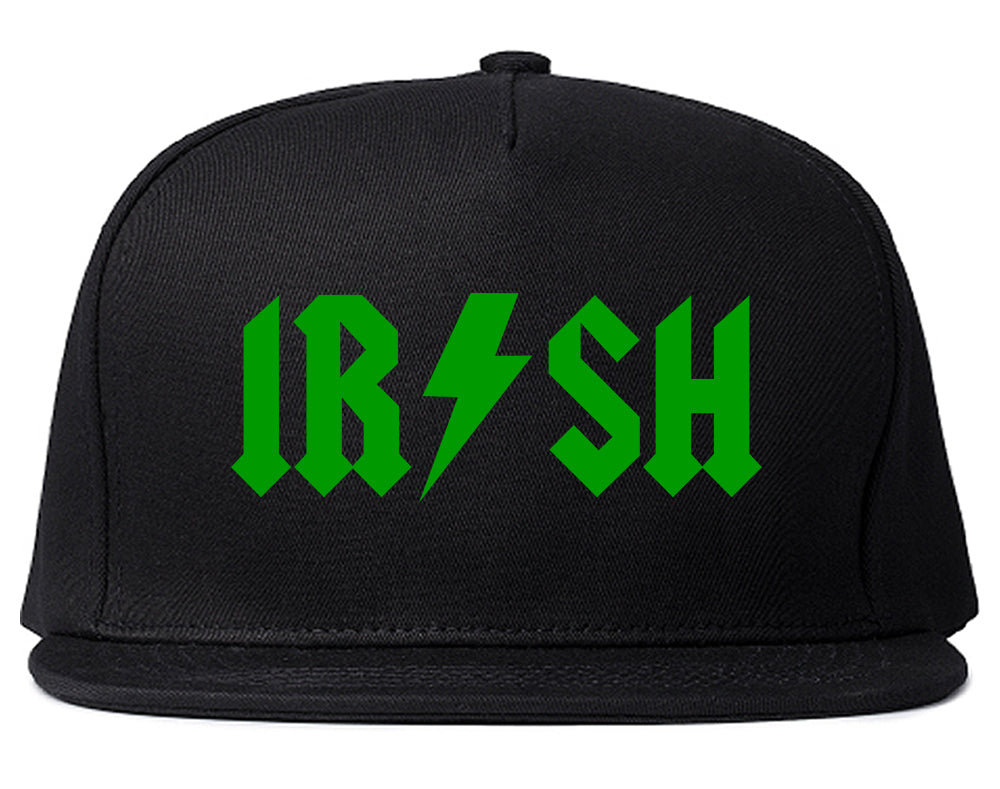 Irish Rockstar Funny Band Logo Mens Snapback Hat Black