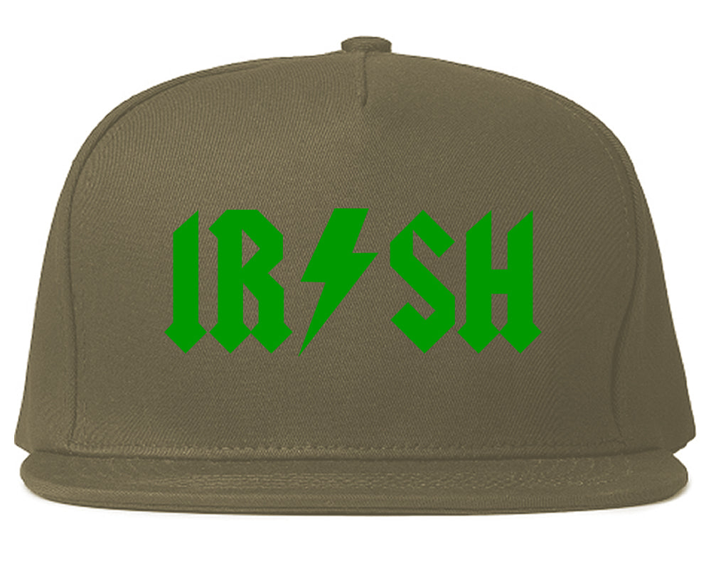 Irish Rockstar Funny Band Logo Mens Snapback Hat Grey