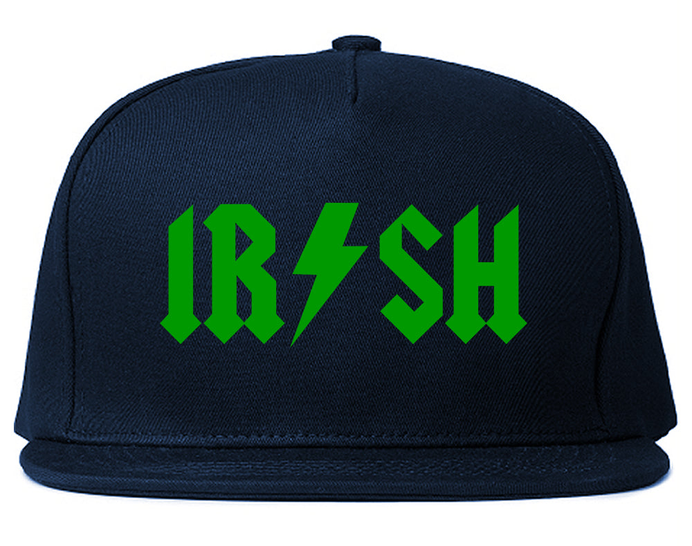 Irish Rockstar Funny Band Logo Mens Snapback Hat Navy Blue