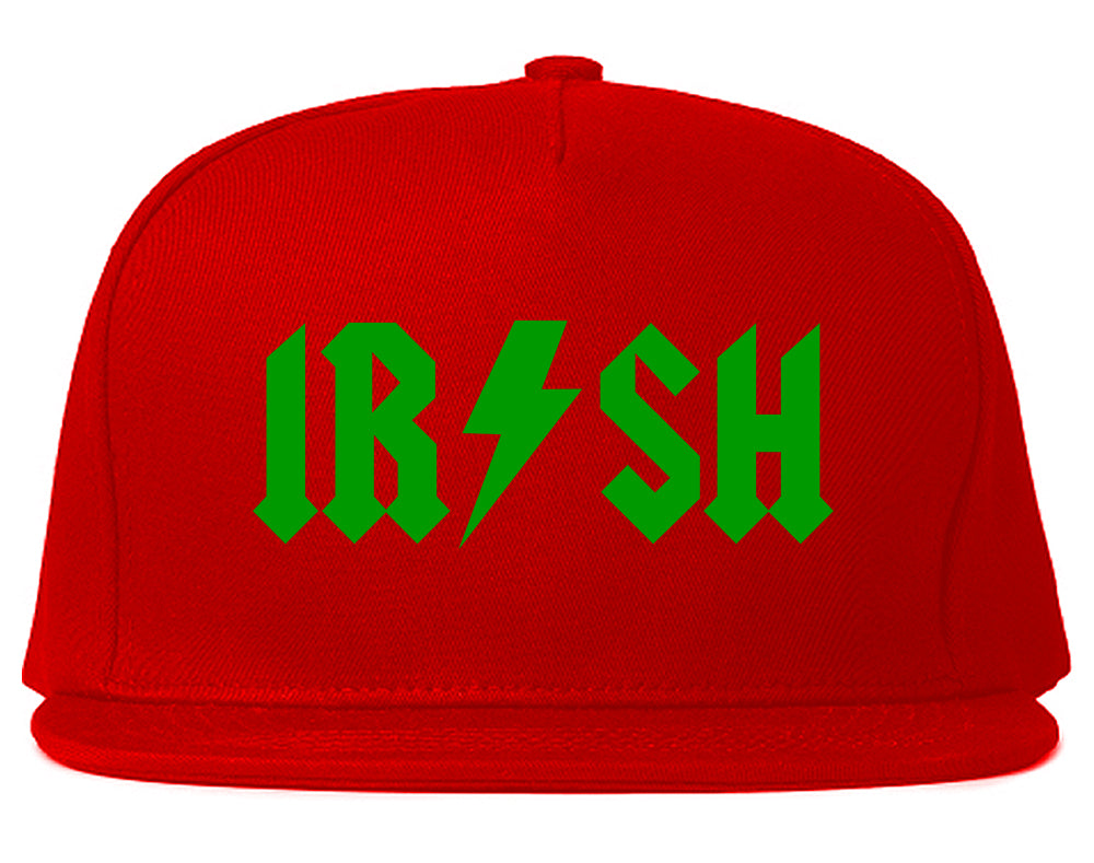 Irish Rockstar Funny Band Logo Mens Snapback Hat Red