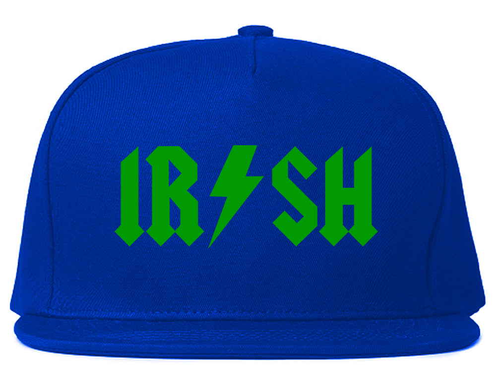 Irish Rockstar Funny Band Logo Mens Snapback Hat Royal Blue