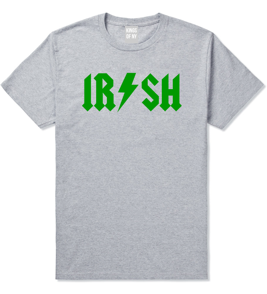 Irish Rockstar Funny Band Logo Mens T-Shirt Grey