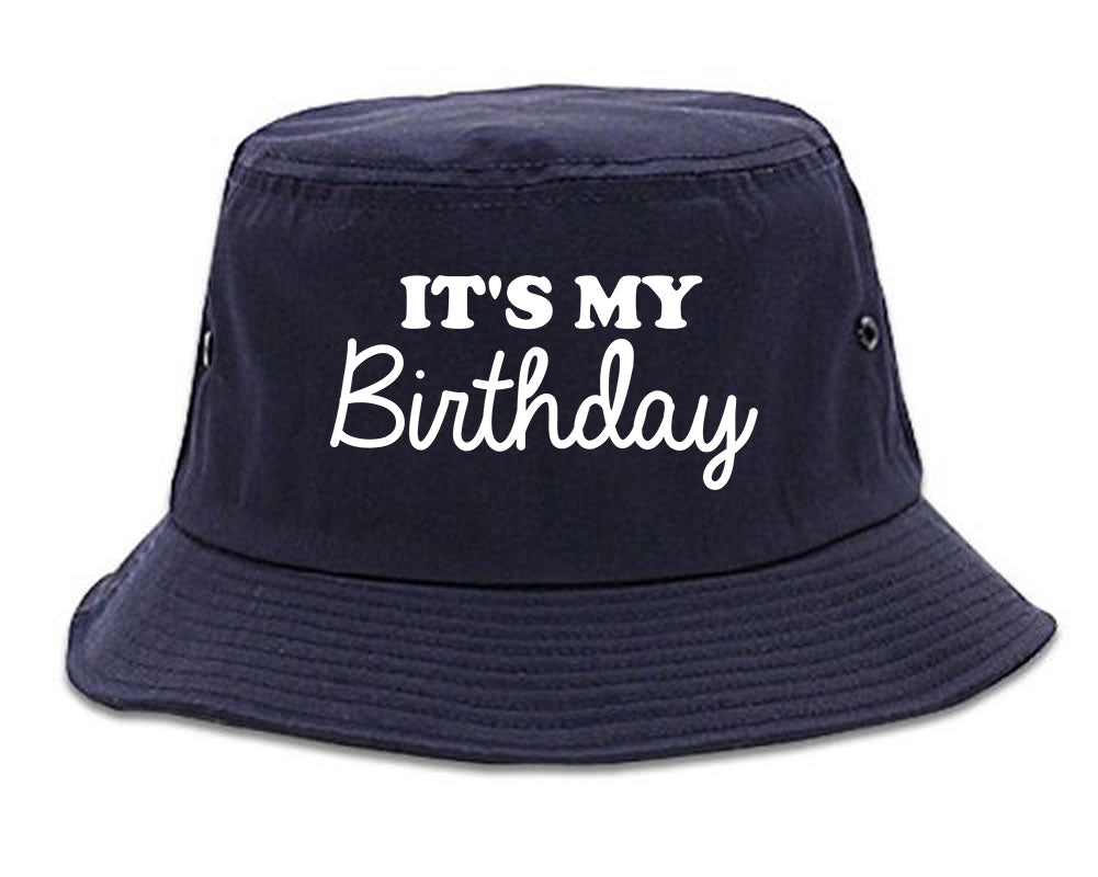 Its My Birthday Mens Bucket Hat Navy Blue