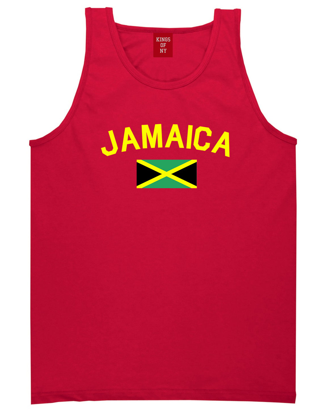Jamaica With Jamaican Flag Mens Tank Top Shirt Red