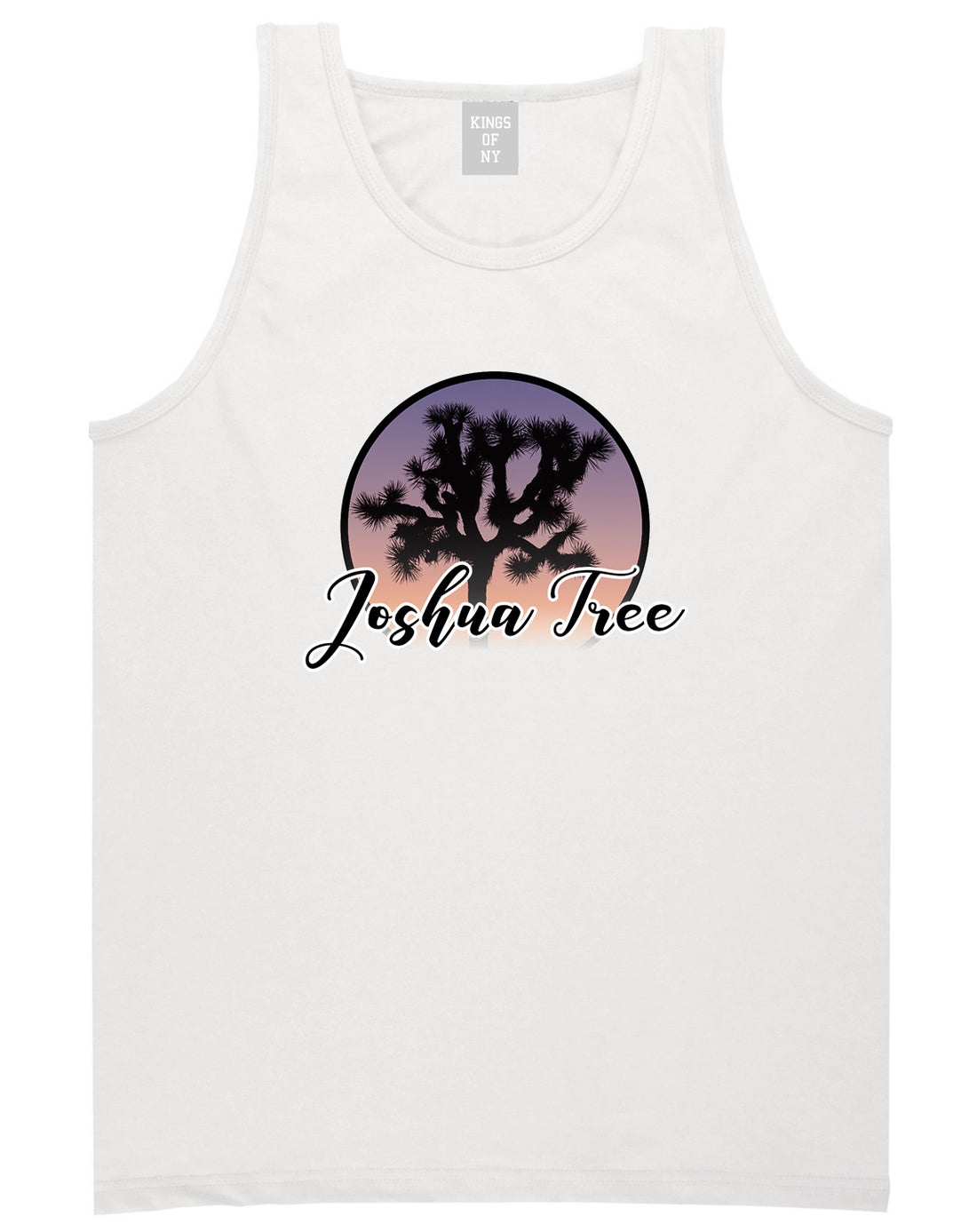 Joshua Tree Mens Tank Top Shirt White
