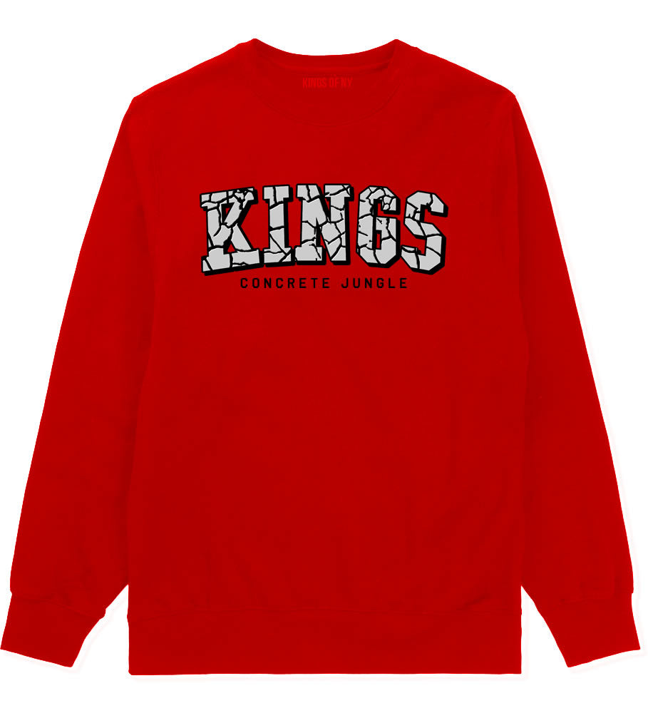KINGS Conrete Jungle Mens Crewneck Sweatshirt Red