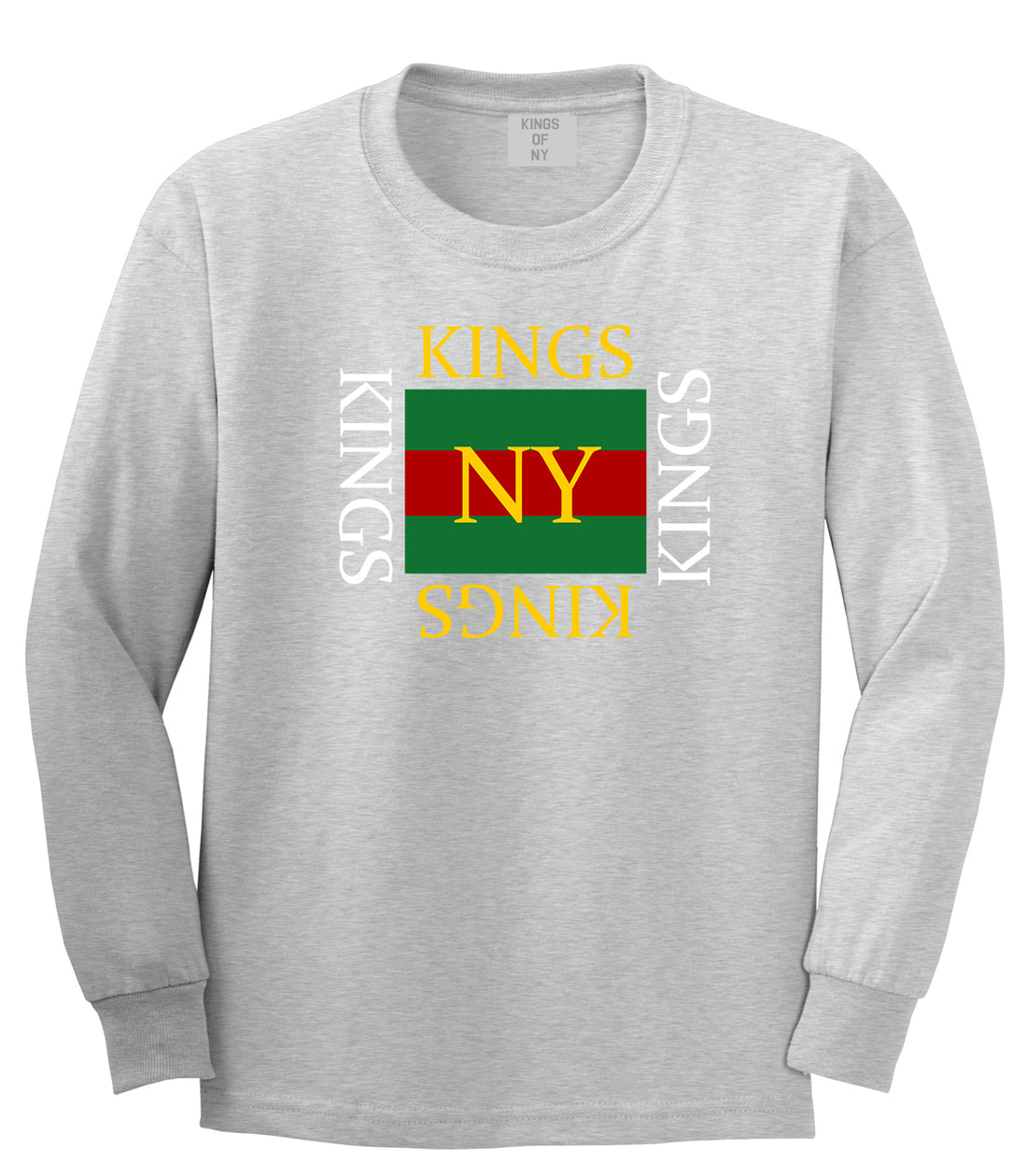 KINGS Bootleg High Fashion Long Sleeve T-Shirt in Grey