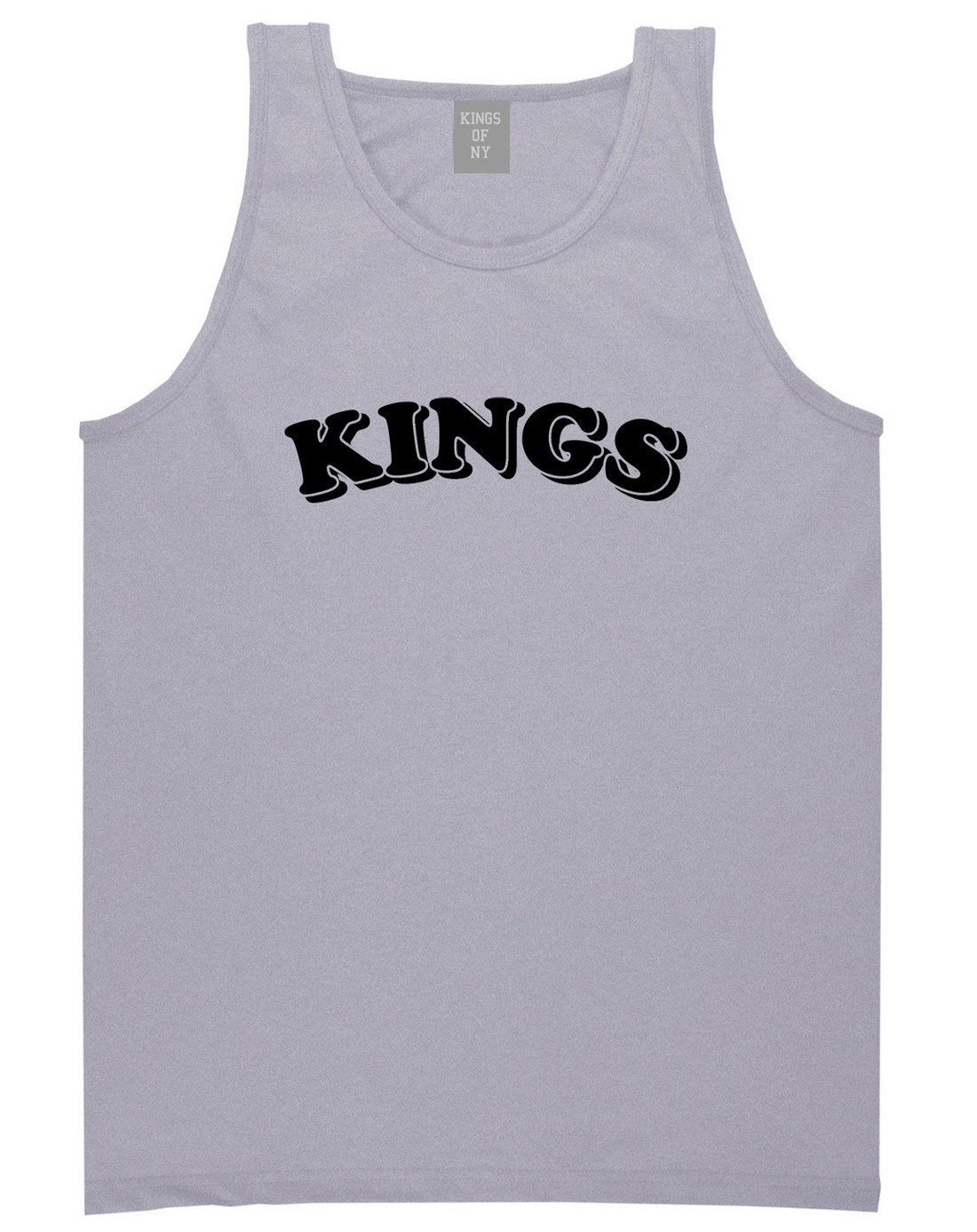 KINGS Bubble Letters Tank Top in Grey