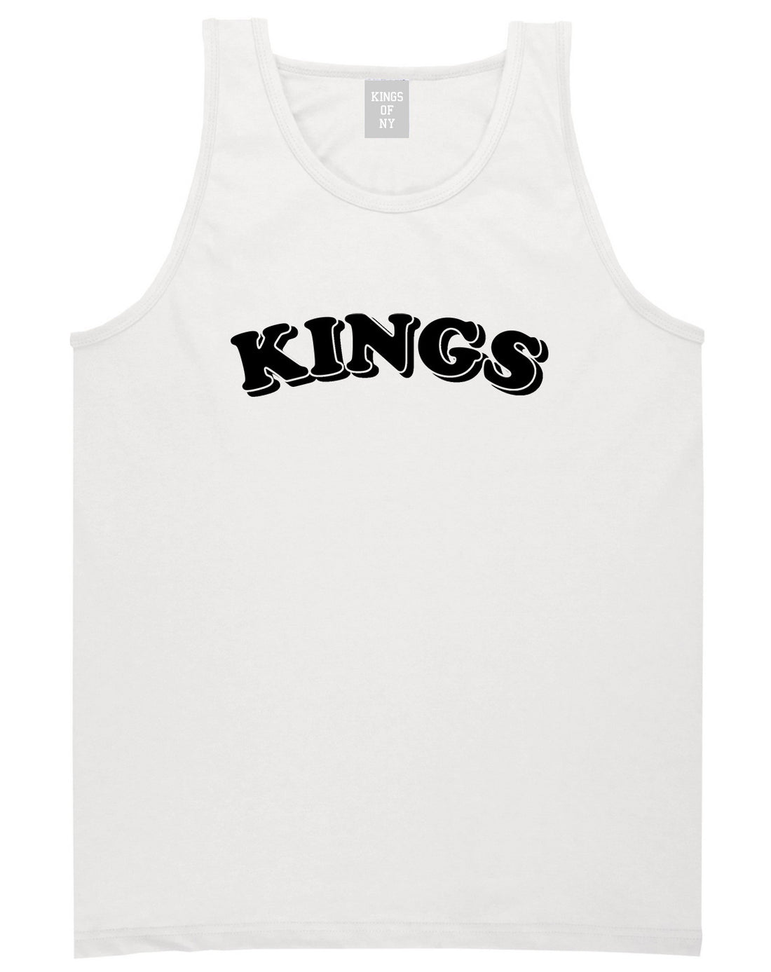 KINGS Bubble Letters Tank Top in White