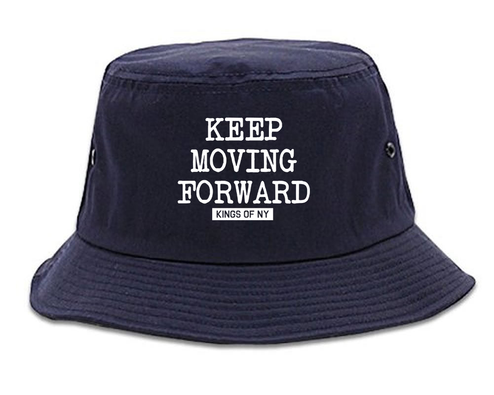 Keep Moving Forward Mens Bucket Hat Navy Blue