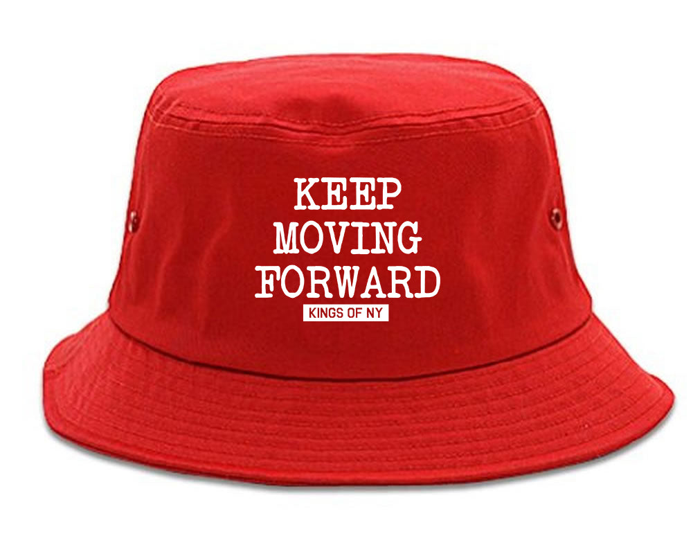 Keep Moving Forward Mens Bucket Hat Red
