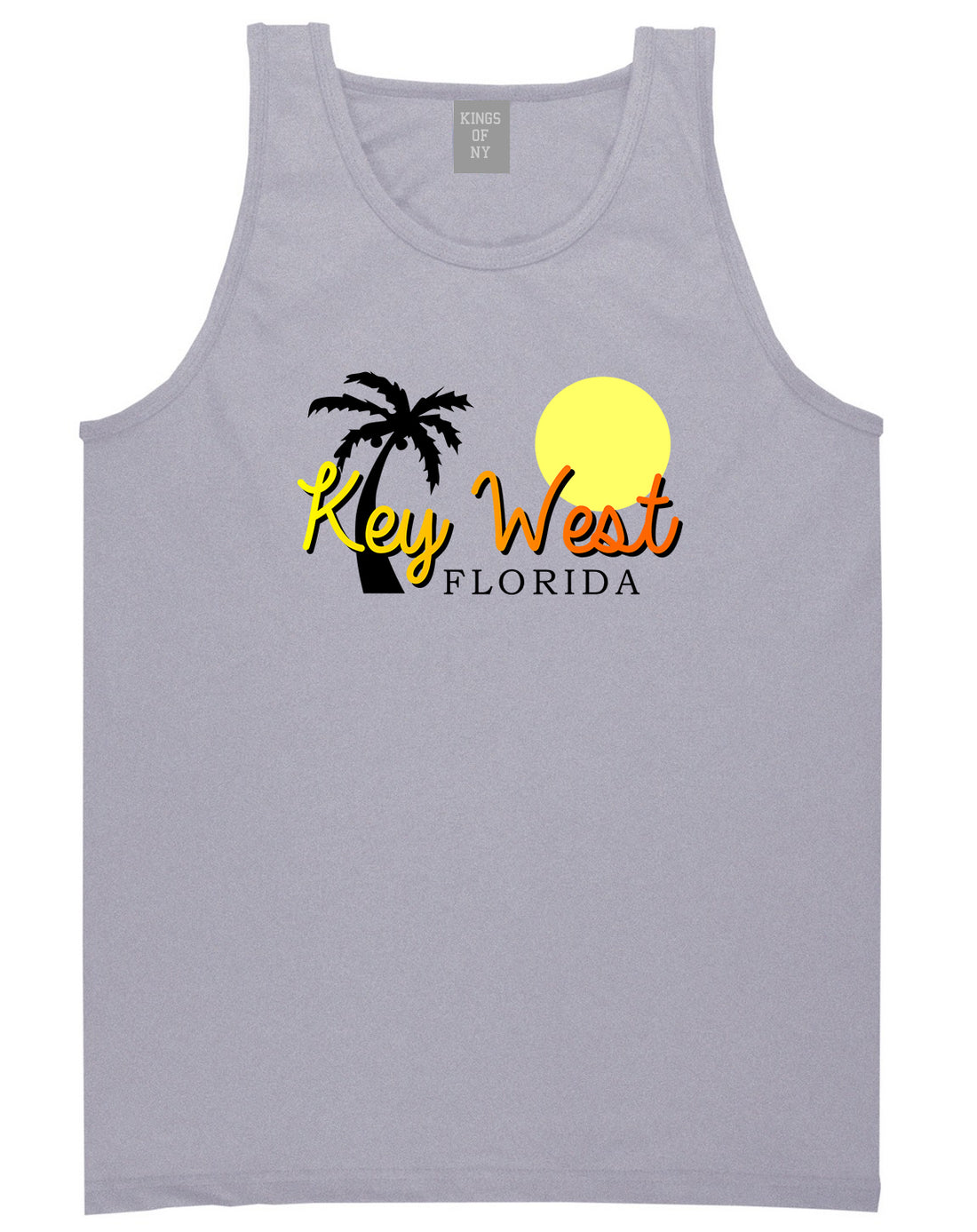 Key West Florida Vacation Mens Tank Top Shirt Grey