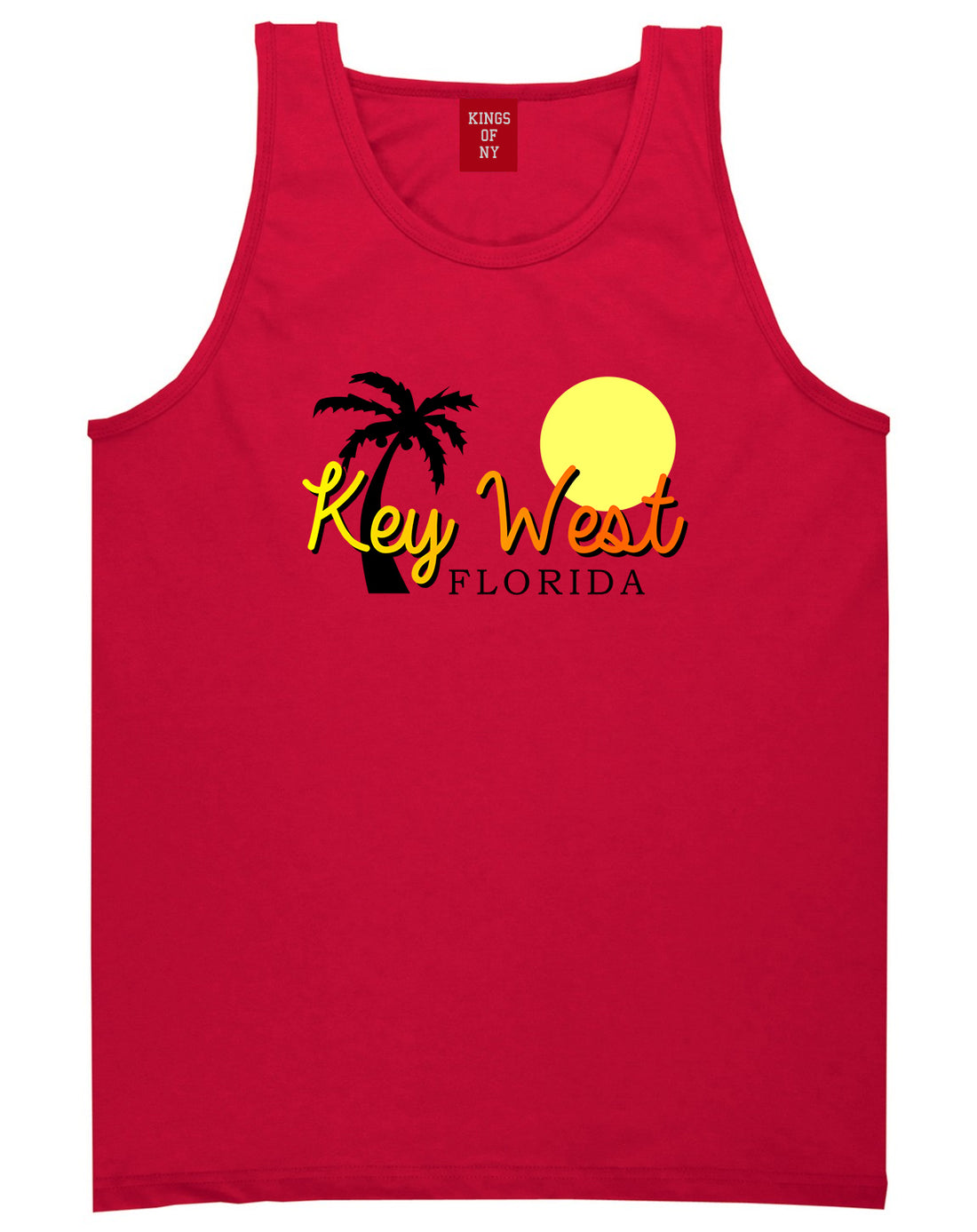 Key West Florida Vacation Mens Tank Top Shirt Red