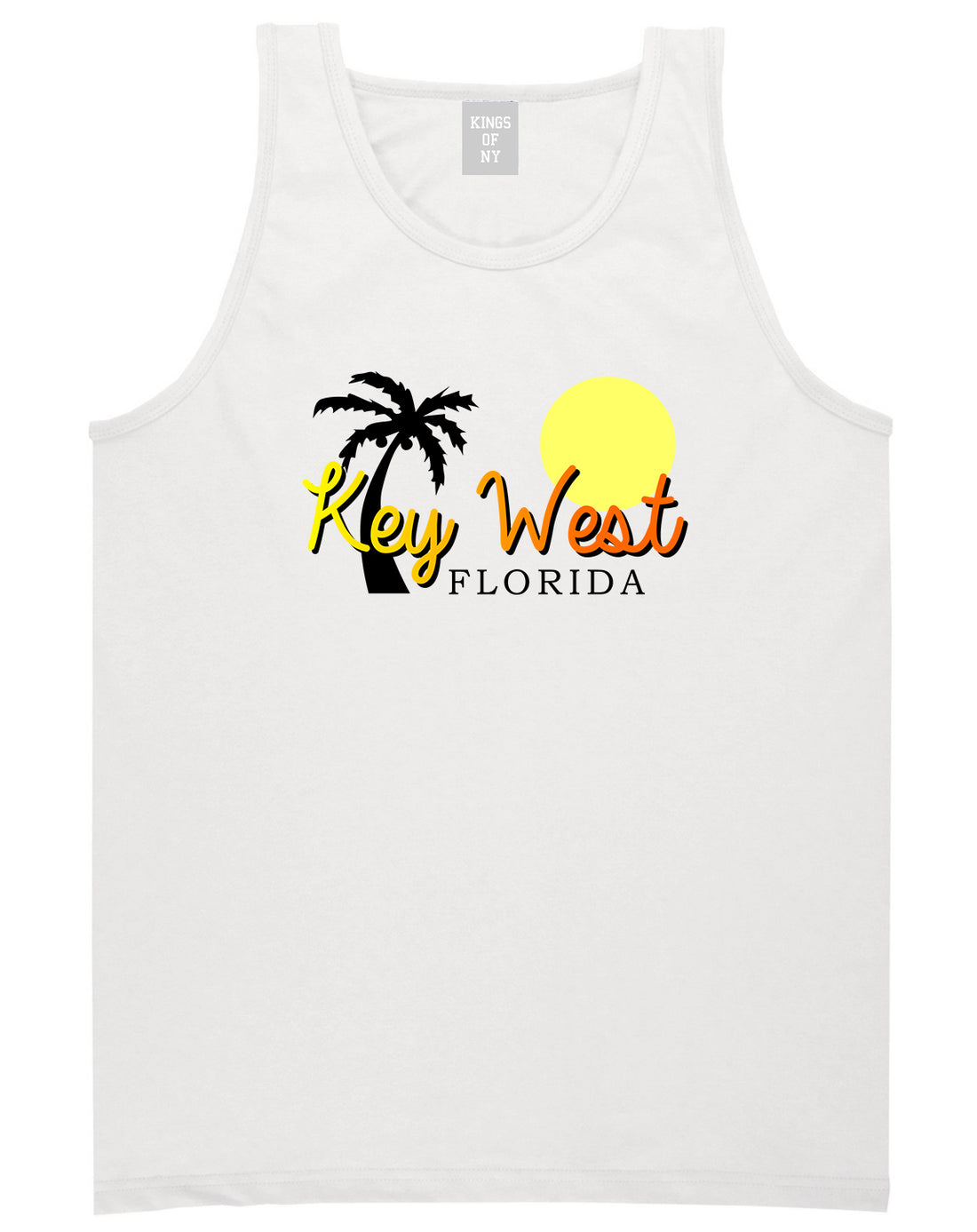 Key West Florida Vacation Mens Tank Top Shirt White