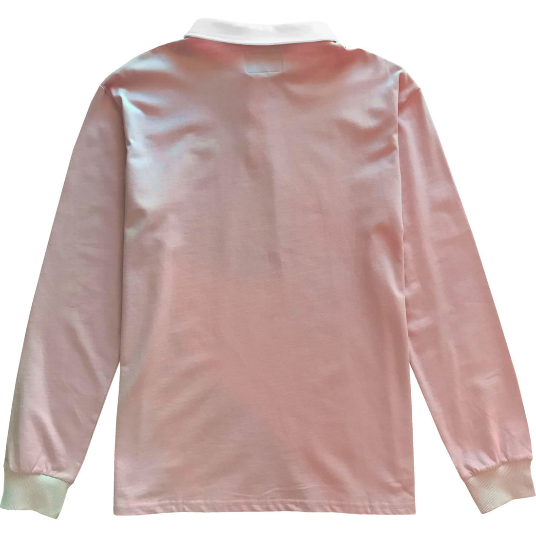 Kings Embroidered Dusty Pink Long Sleeve Polo Rugby Shirt Back