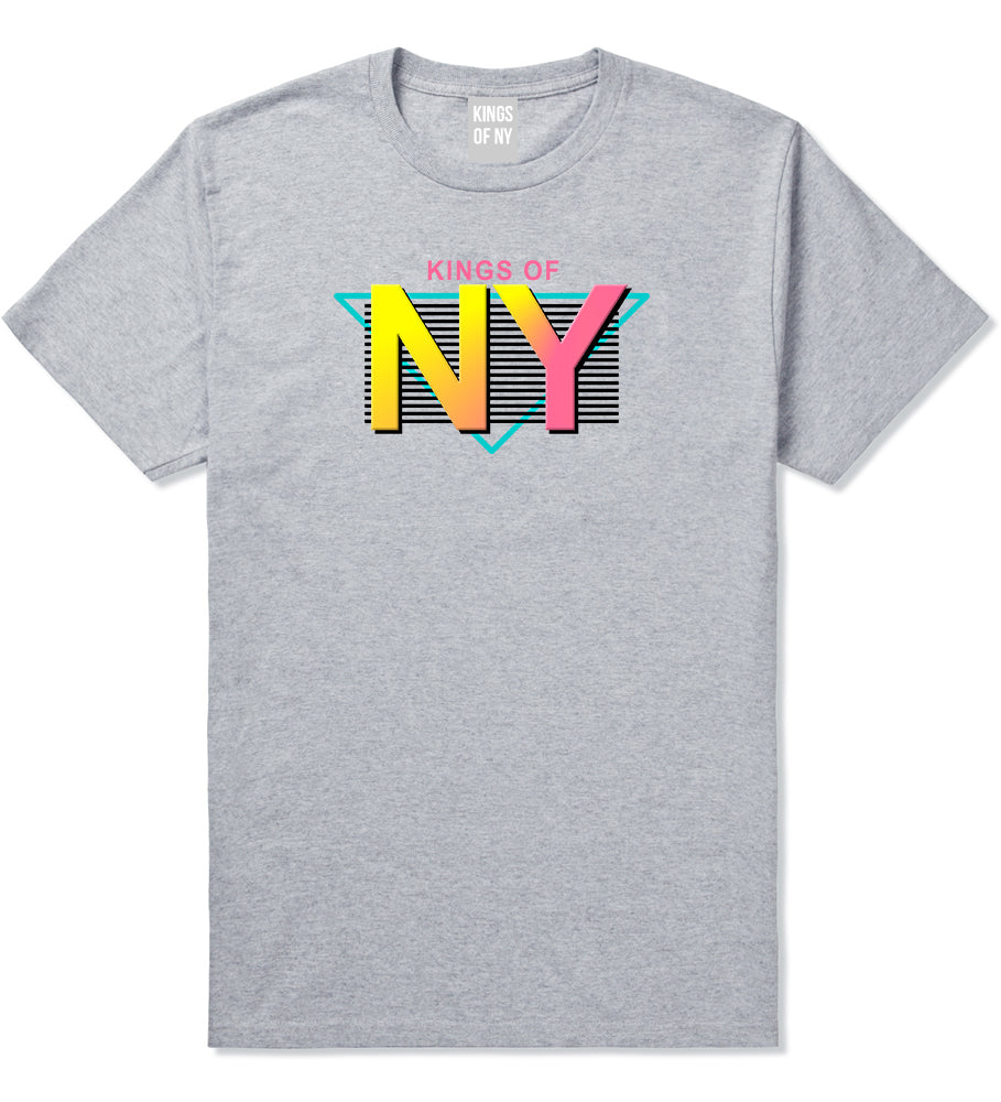 Kings Of NY 80s Retro Mens T-Shirt Grey by Kings Of NY