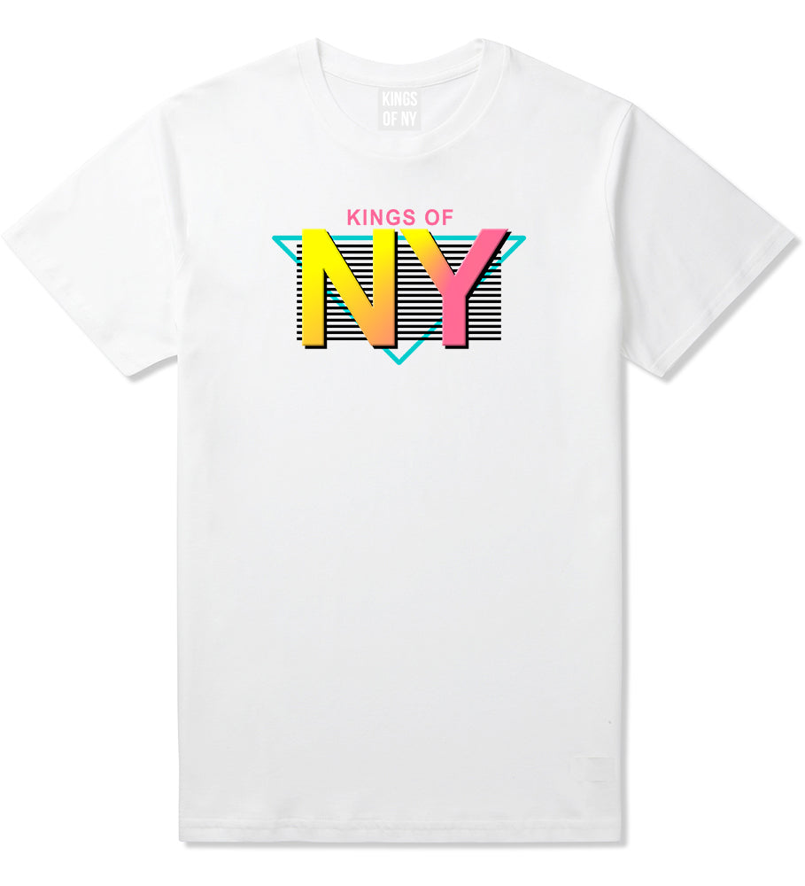 Kings Of NY 80s Retro Mens T-Shirt White by Kings Of NY