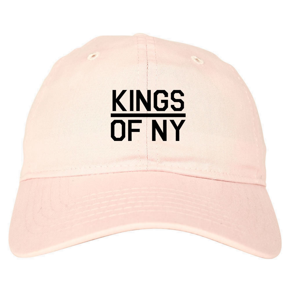 Kings Of NY Classic Chest Logo Mens Dad Hat Baseball Cap Pink
