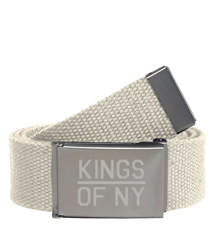 Kings Of NY Natural Canvas Military Web Mens Belt