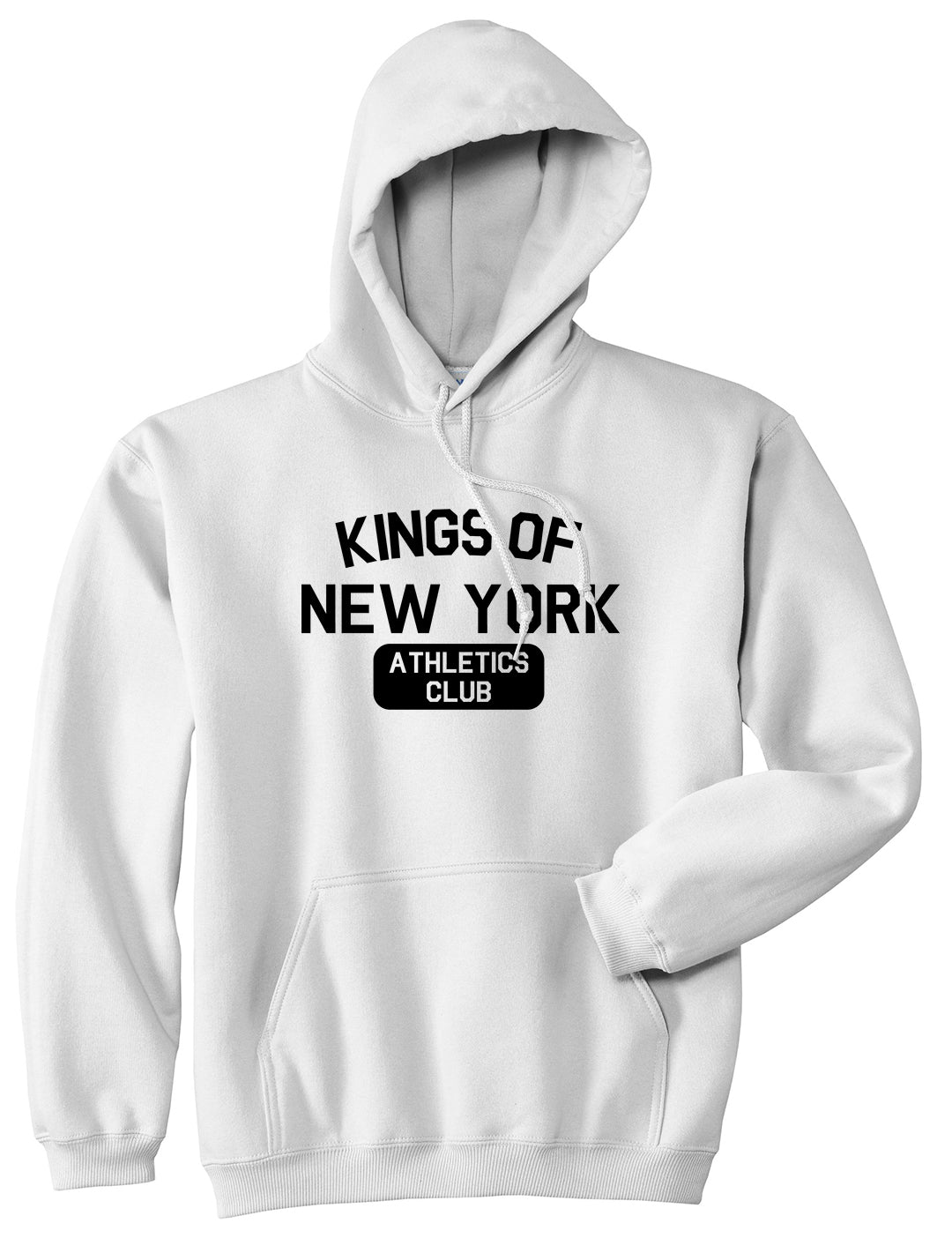 Kings Of New York Athletics Club Mens Pullover Hoodie White