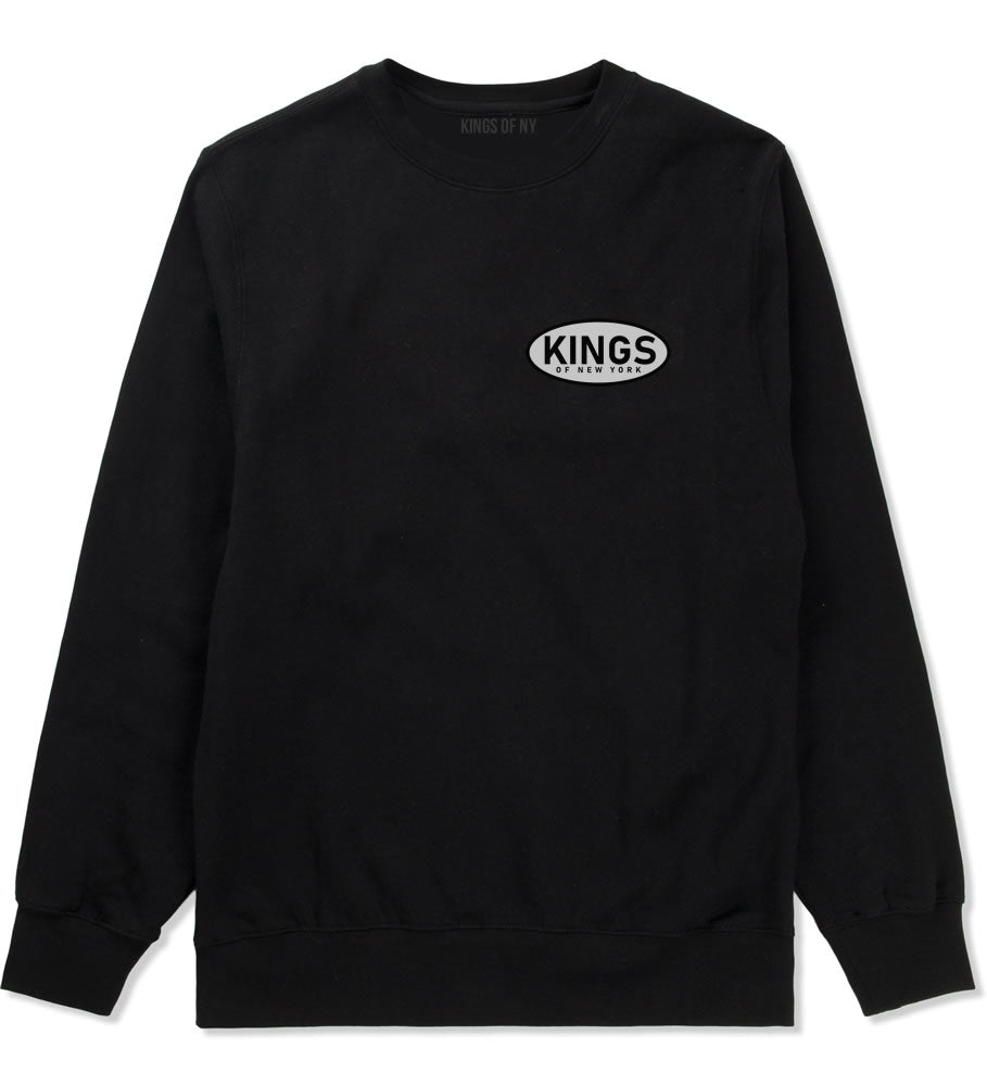 Kings Of New York Work Logo Mens Crewneck Sweatshirt Black