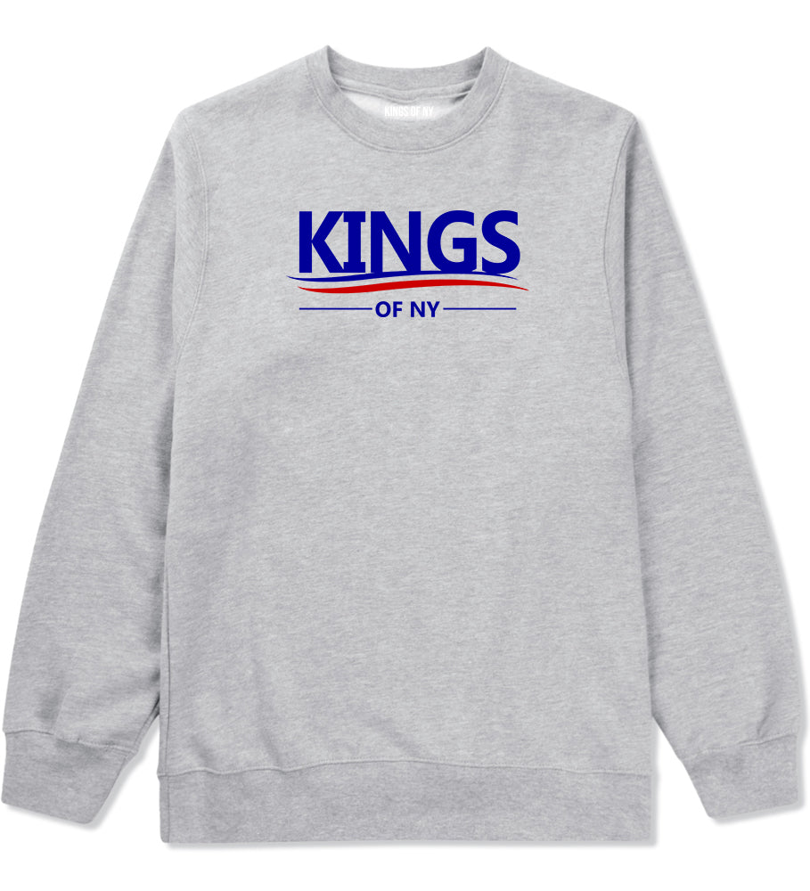 Kings Of NY Campaign Logo Crewneck Sweatshirt in Grey