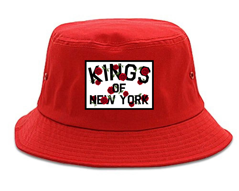 Kings Of New York Rose Garland Red Bucket Hat