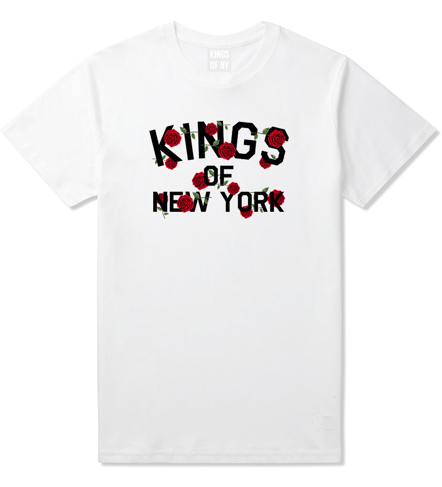 Kings Of New York Rose Garland T-Shirt in White
