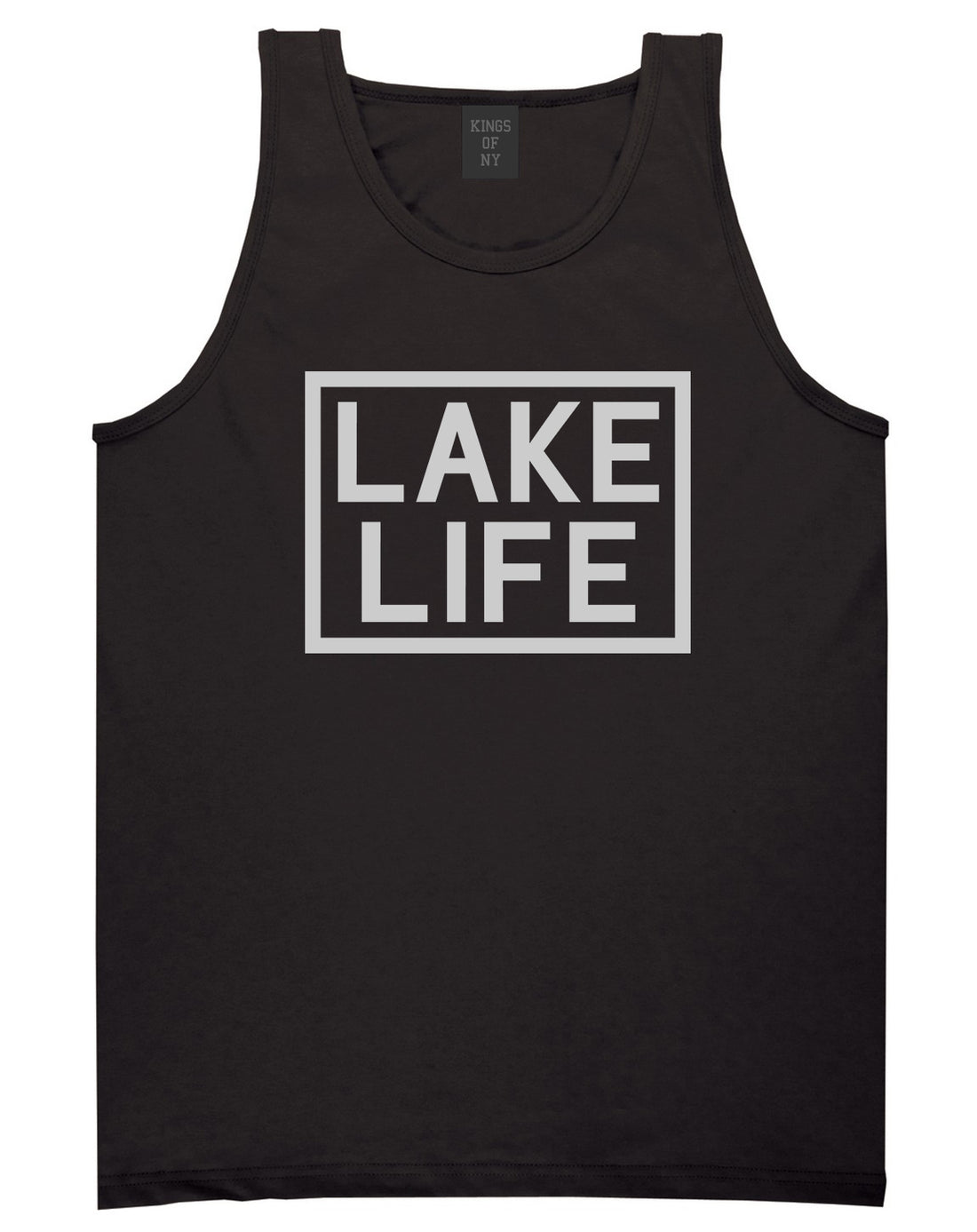 Lake Life Box Mens Tank Top Shirt Black