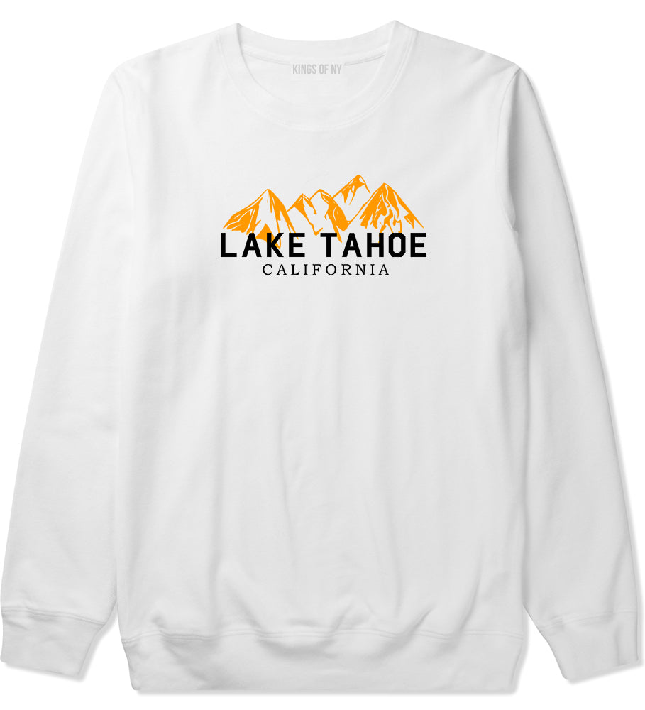 Lake Tahoe California Mountains Mens Crewneck Sweatshirt White