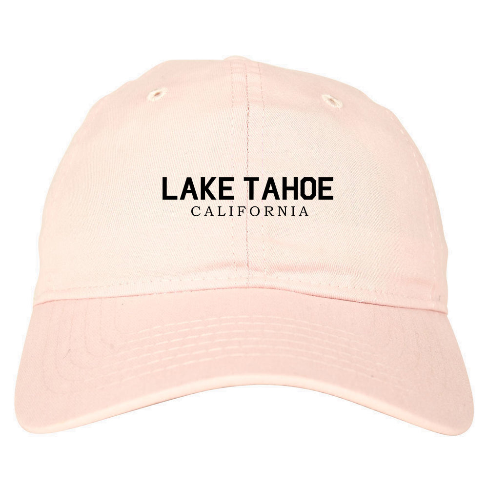 Lake Tahoe California Mountains Mens Dad Hat Baseball Cap Pink