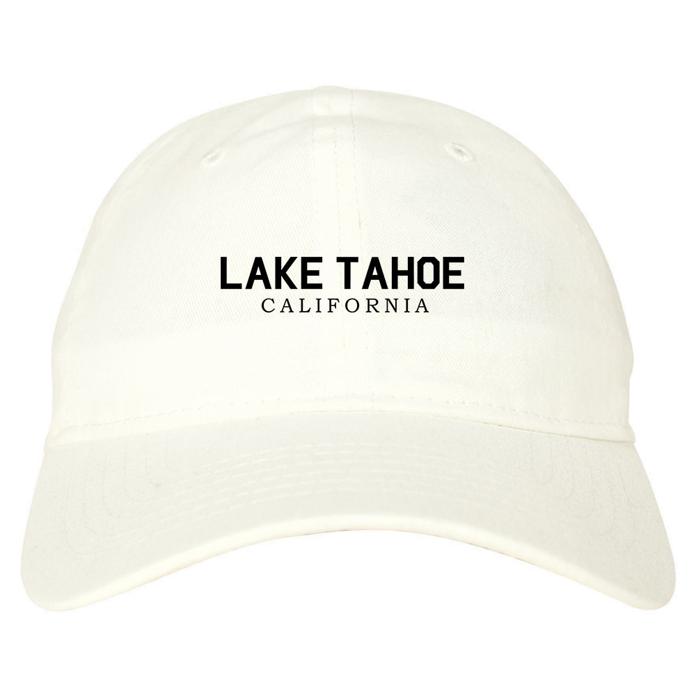 Lake Tahoe California Mountains Mens Dad Hat Baseball Cap White