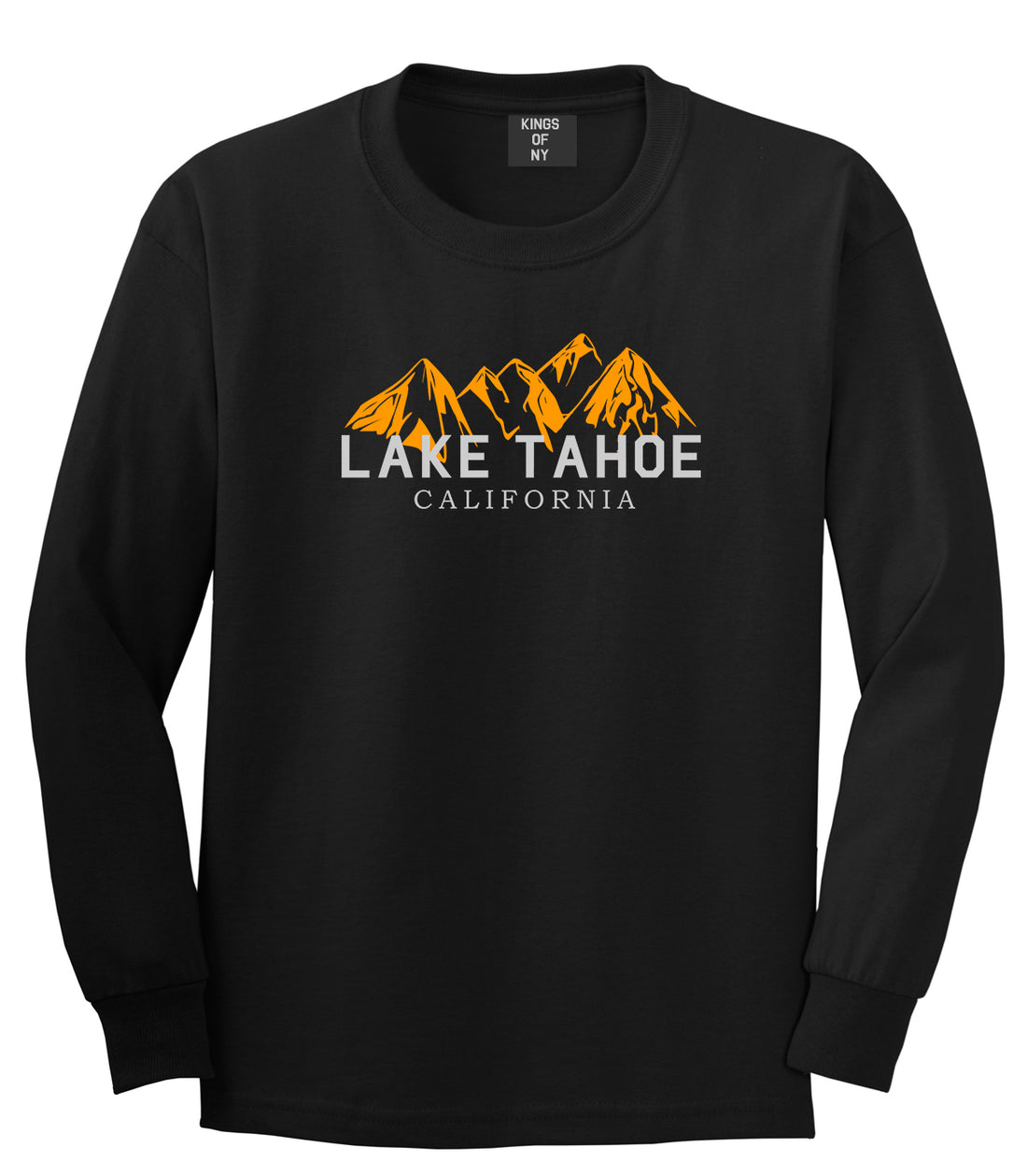 Lake Tahoe California Mountains Mens Long Sleeve T-Shirt Black