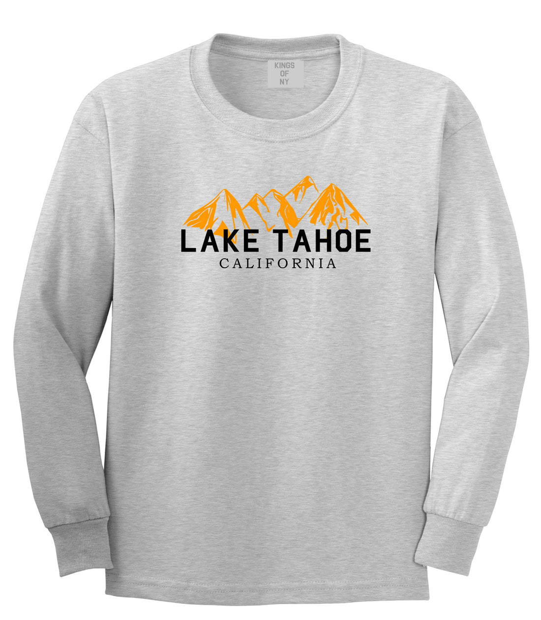 Lake Tahoe California Mountains Mens Long Sleeve T-Shirt Grey