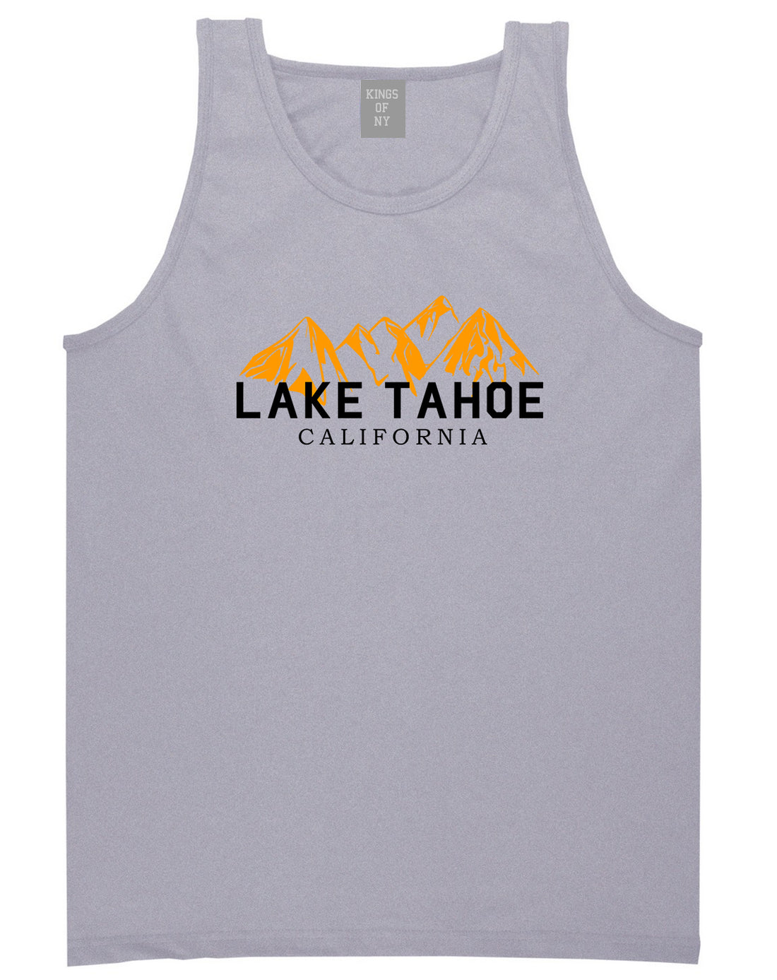 Lake Tahoe California Mountains Mens Tank Top Shirt Grey