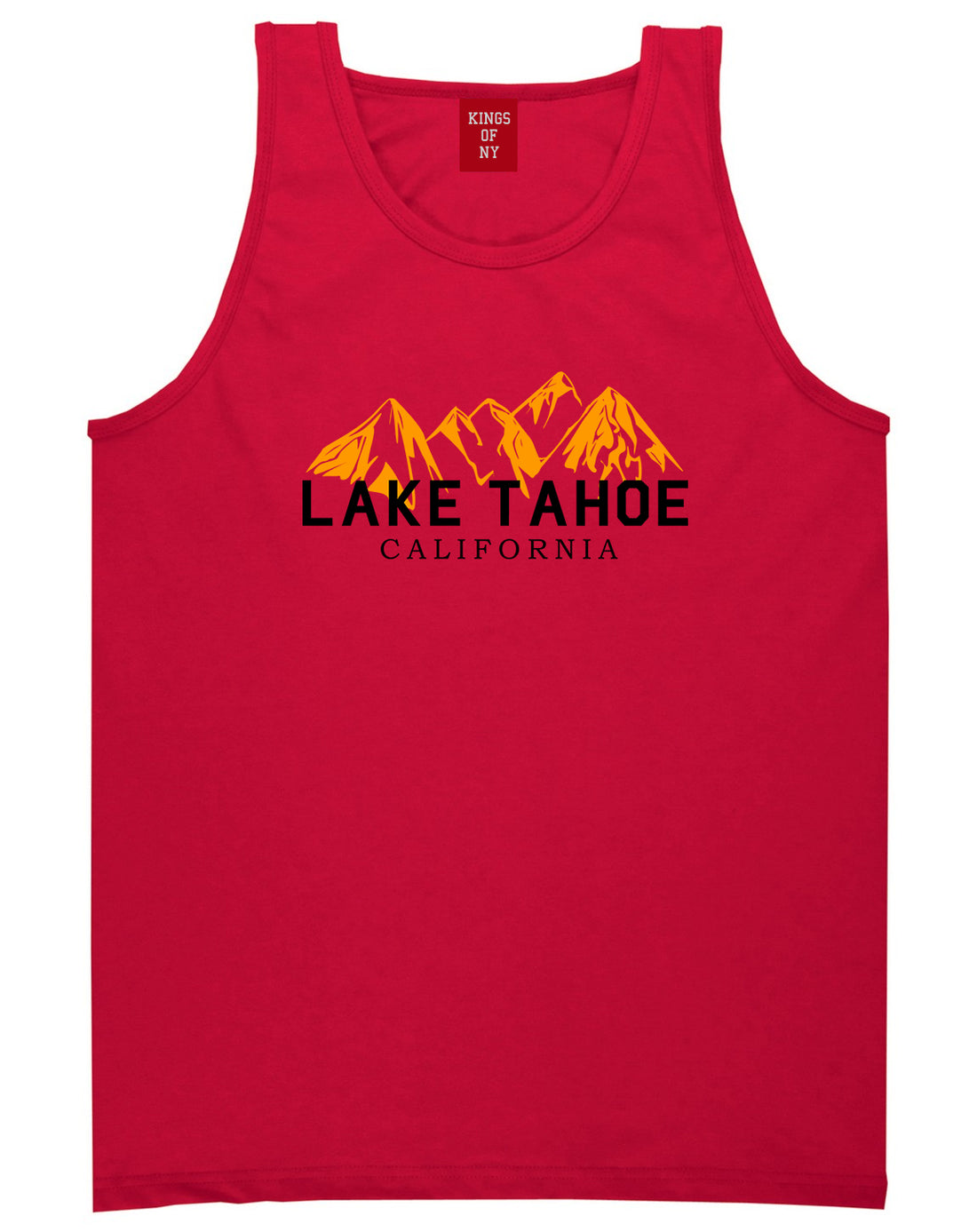 Lake Tahoe California Mountains Mens Tank Top Shirt Red