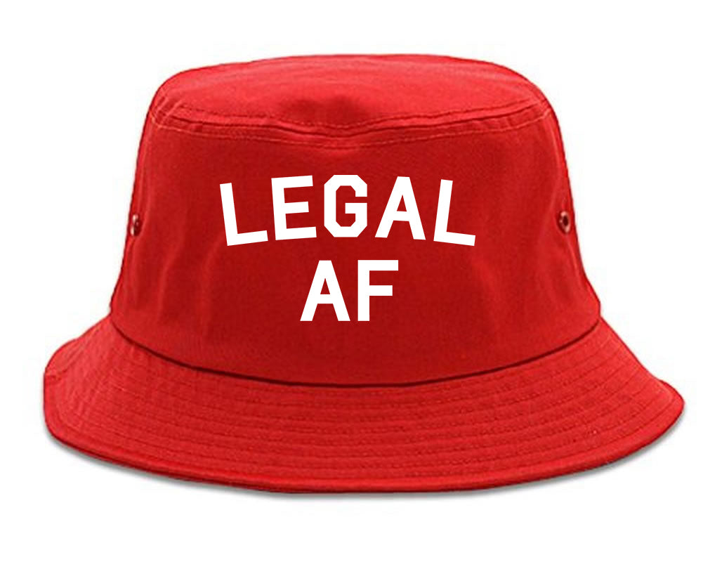 Legal AF 21st Birthday Mens Bucket Hat Red