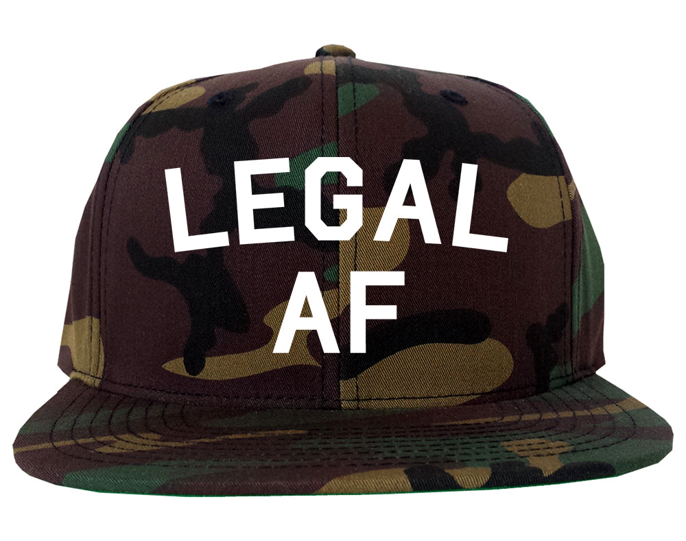 Legal AF 21st Birthday Mens Snapback Hat Camo