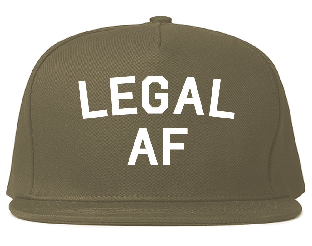 Legal AF 21st Birthday Mens Snapback Hat Grey