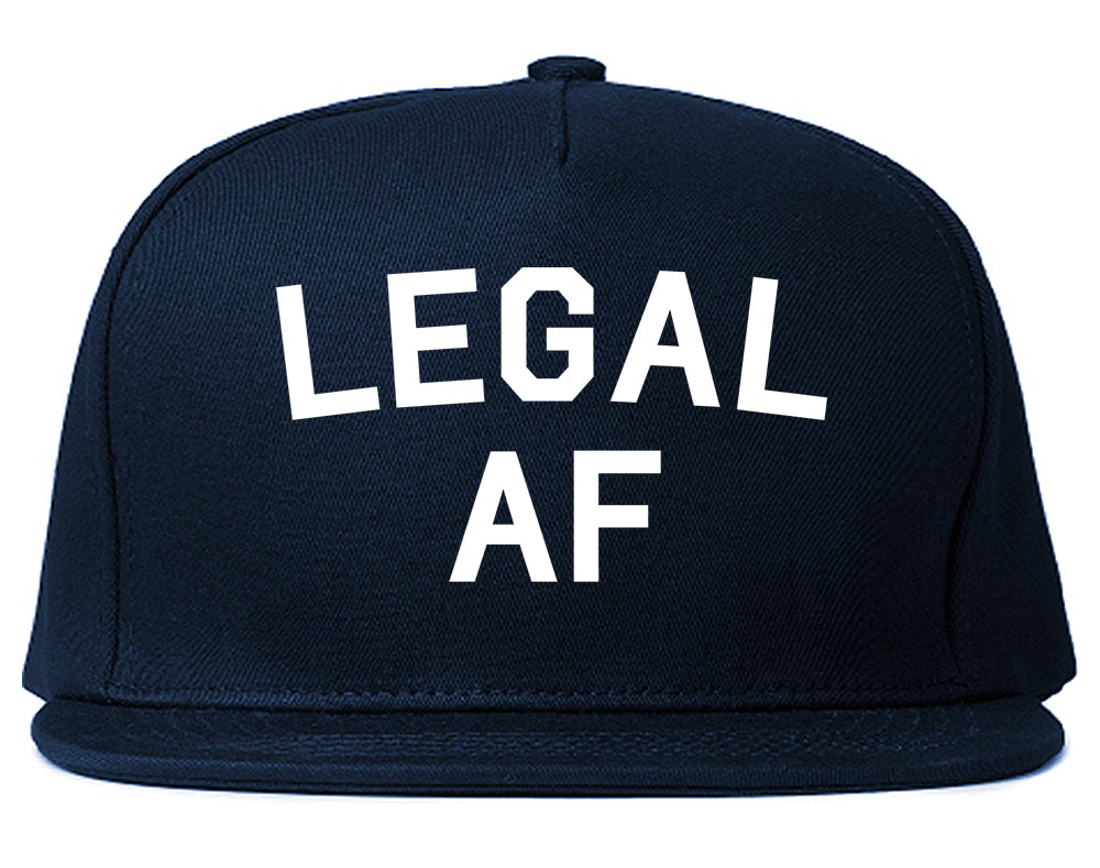 Legal AF 21st Birthday Mens Snapback Hat Navy Blue